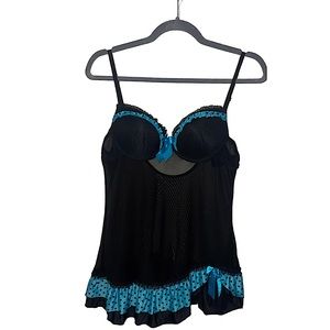 Always A Flirt Sexy Baby Doll black sheer Lingerie